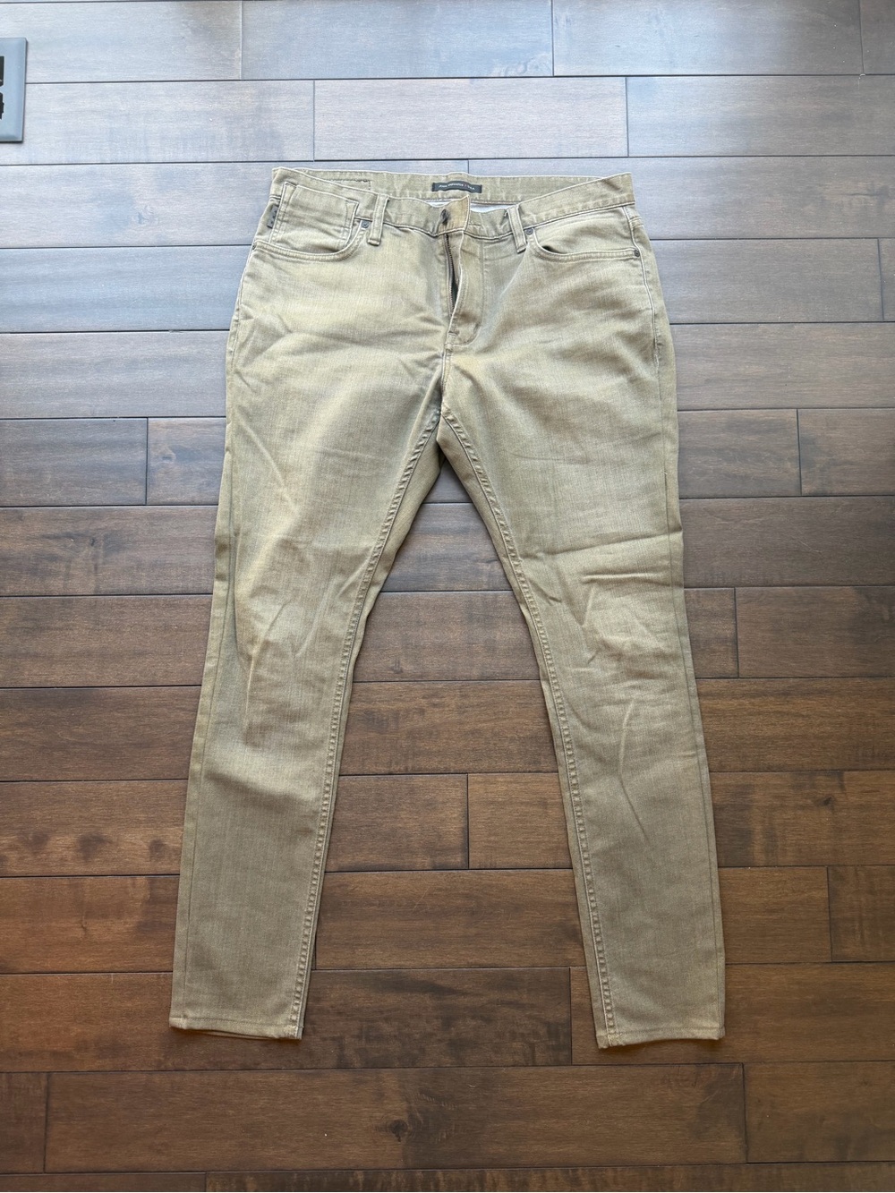Men's Slim Fit Green/Tan Jeans
